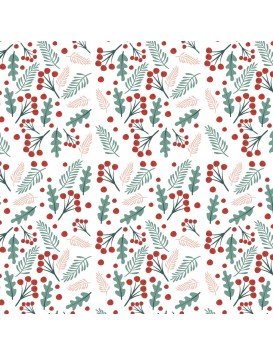 FLORAL NAVIDAD BOBINA GREASEPROOF 40GRSX390mm / 50MTS 